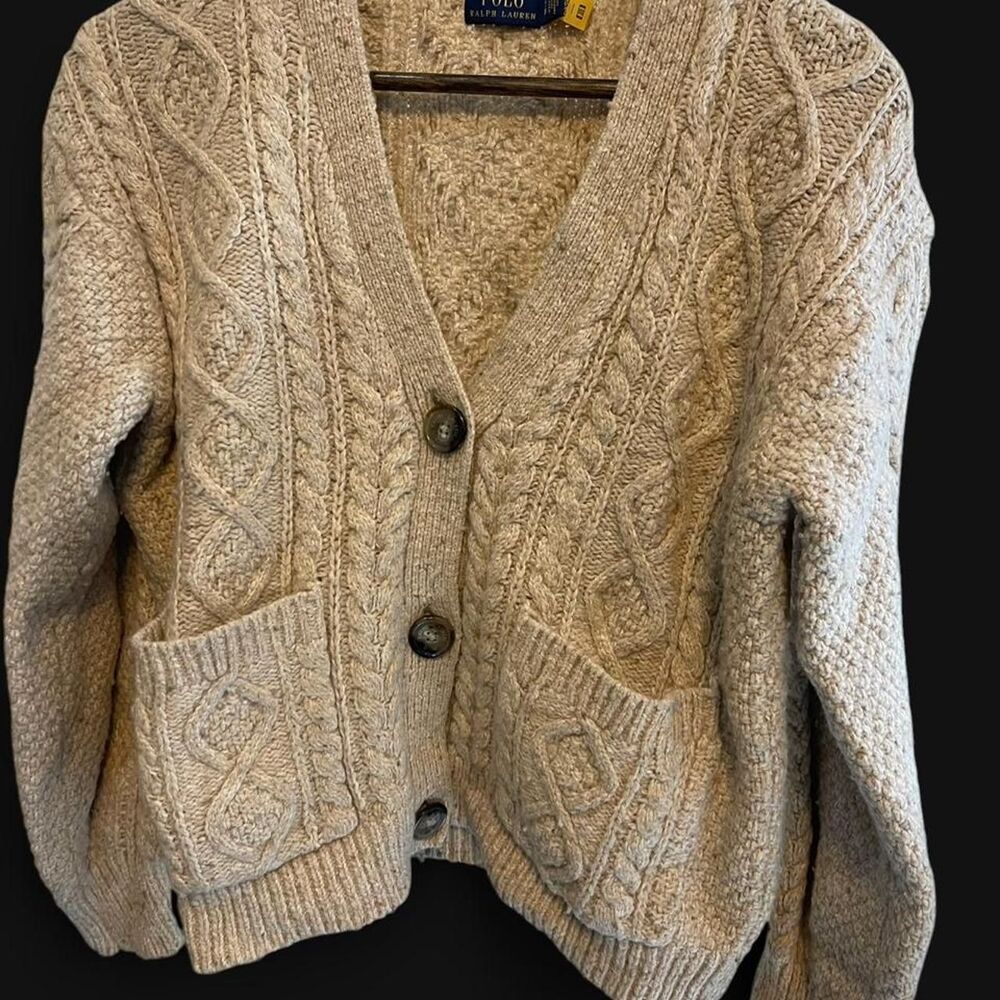 Polo-ralph-lauren Women's Cream and Tan Cardigan